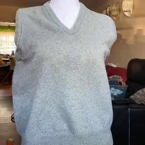 L.L. bean 100% Wool grey sweater vest